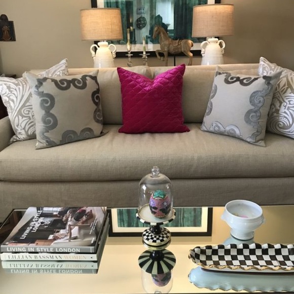 Other - Designer Pink Velvet Pillow